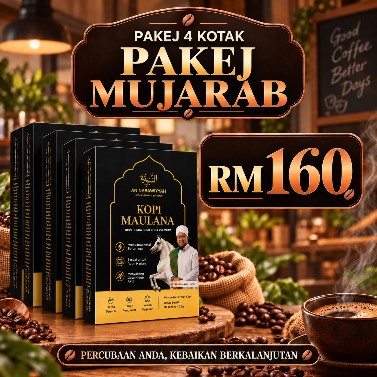 Pakej Payday Kopi Maulana 4 kotak RM160